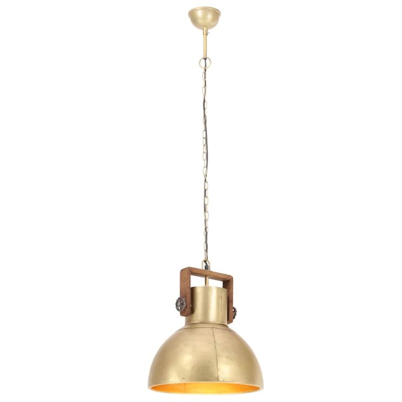 vidaXL griestu lampa, industriāls dizains, misiņa, 25 W, 40 cm, E27
