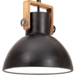vidaXL griestu lampa, industriāls dizains, melna, 25 W, 40 cm, E27