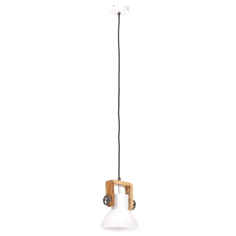 vidaXL griestu lampa, industriāls dizains, balta, 25 W, 19 cm, E27