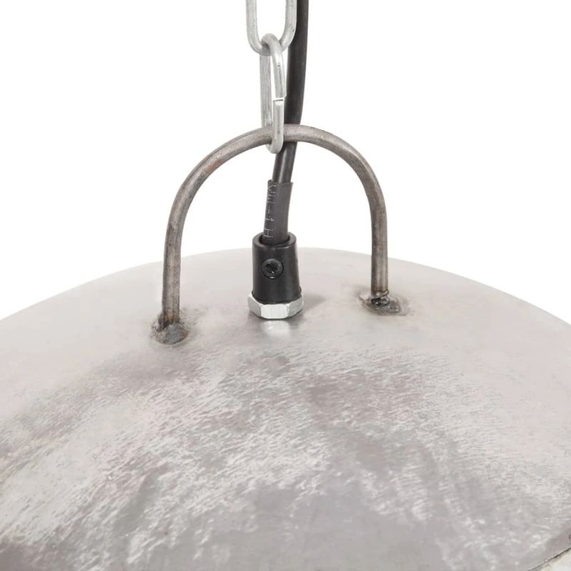 vidaXL griestu lampa, industriāls dizains, sudrabaina, 25 W, 41cm, E27