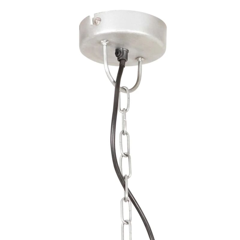 vidaXL griestu lampa, industriāls dizains, sudrabaina, 25 W, 41cm, E27