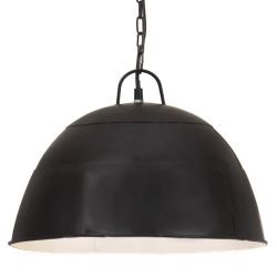 vidaXL griestu lampa, industriāls dizains, melna, 25 W, 41 cm, E27