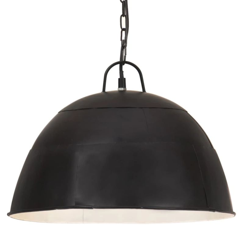 vidaXL griestu lampa, industriāls dizains, melna, 25 W, 41 cm, E27