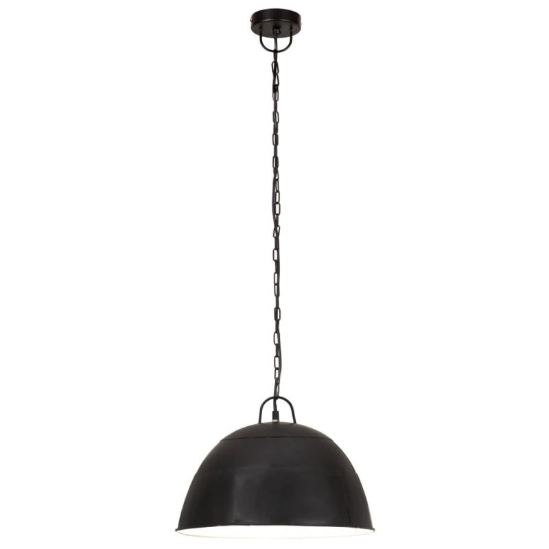 vidaXL griestu lampa, industriāls dizains, melna, 25 W, 41 cm, E27