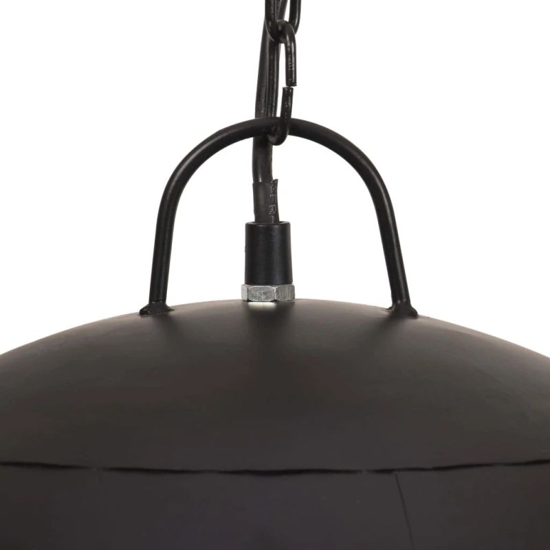 vidaXL griestu lampa, industriāls dizains, melna, 25 W, 41 cm, E27