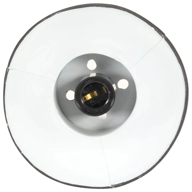 vidaXL griestu lampa, melna, apaļa, 25 W, 17 cm, E27