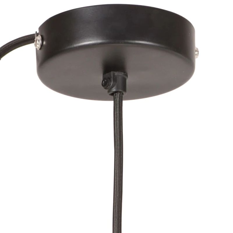 vidaXL griestu lampa, melna, apaļa, 25 W, 17 cm, E27