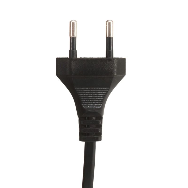 vidaXL grīdas lampa, melna, mango masīvkoks, E27