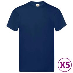 vidaXL Krekls 5 pcs Zila 5XL Kokvilna