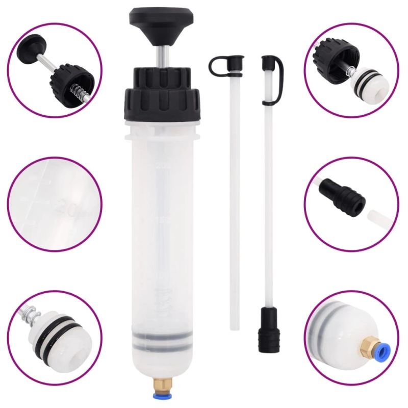 vidaXL bremžu atgaisotājs, melns un balts, 0,2 l