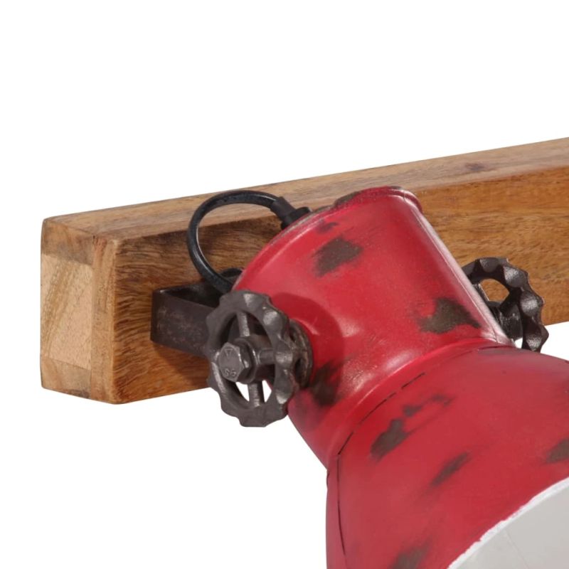 vidaXL sienas lampa, 25 W, bružāti sarkana, 45x25 cm E27