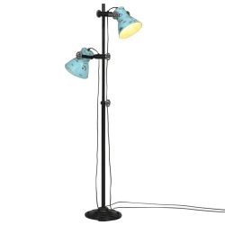 vidaXL grīdas lampa, 25 W, bružāti zila, 25x25x90-140 cm E27