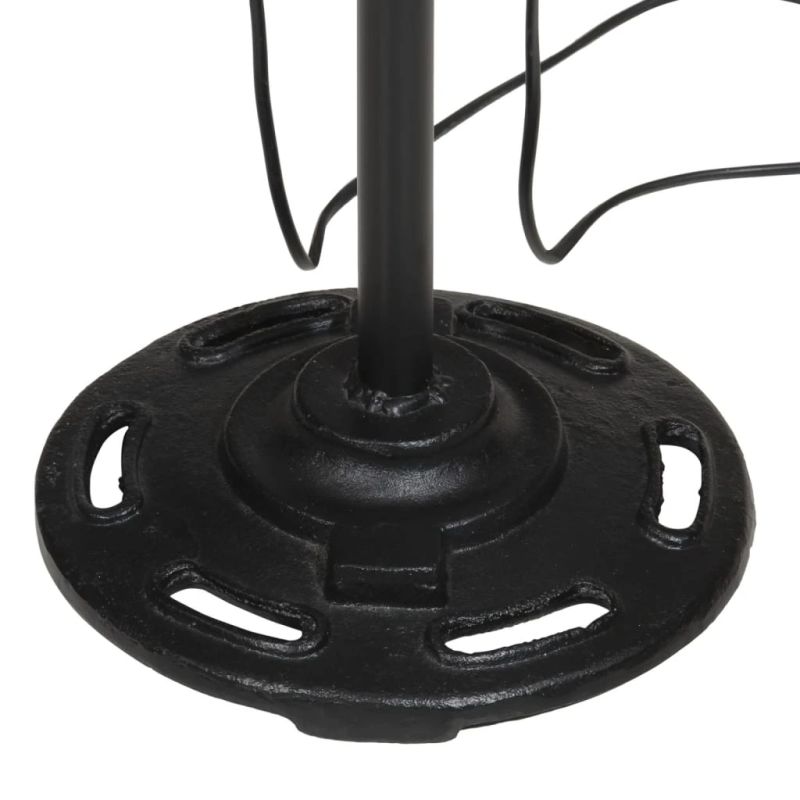 vidaXL grīdas lampa, 25 W, bružāti zila, 25x25x90-140 cm E27