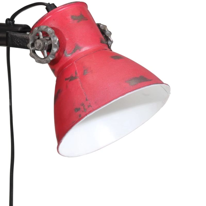 vidaXL grīdas lampa, 25 W, bružāti sarkana, 25x25x90-140 cm E27