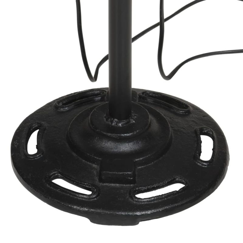 vidaXL grīdas lampa, 25 W, bružāti sarkana, 25x25x90-140 cm E27