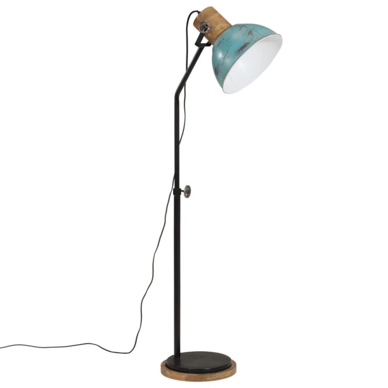 vidaXL grīdas lampa, 25 W, bružāti zila, 30x30x100-150 cm E27