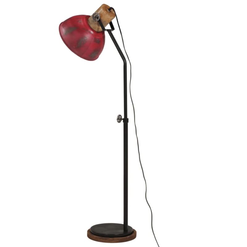 vidaXL grīdas lampa, 25 W, bružāti sarkana, 30x30x100-150 cm E27