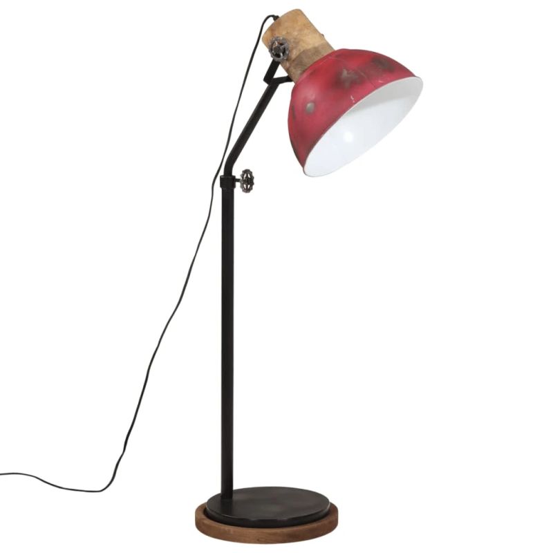 vidaXL grīdas lampa, 25 W, bružāti sarkana, 30x30x100-150 cm E27