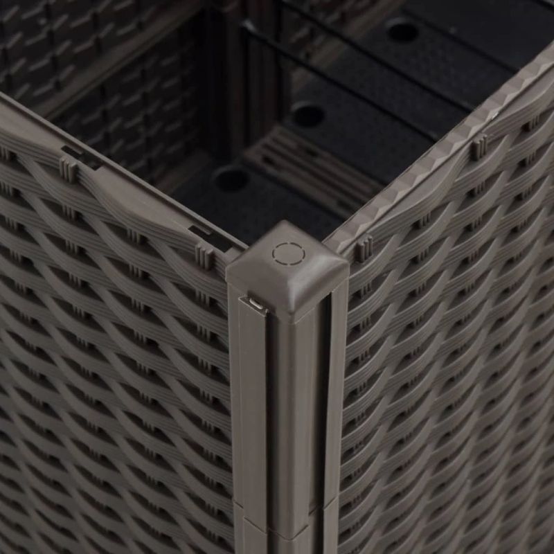 vidaXL dārza puķu kaste ar špaleru, brūna, 160x40x140 cm, PP