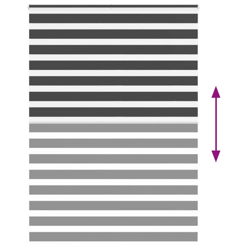 vidaXL žalūzijas zebra 160x230 cm auduma platums 155,9 cm poliesters