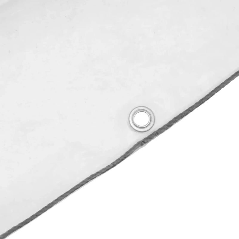 vidaXL Caurspīdīgs brezents ar cilpām 5x12 m Polietilēns