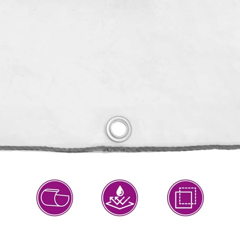 vidaXL Caurspīdīgs brezents ar cilpām 8x12 m Polietilēns