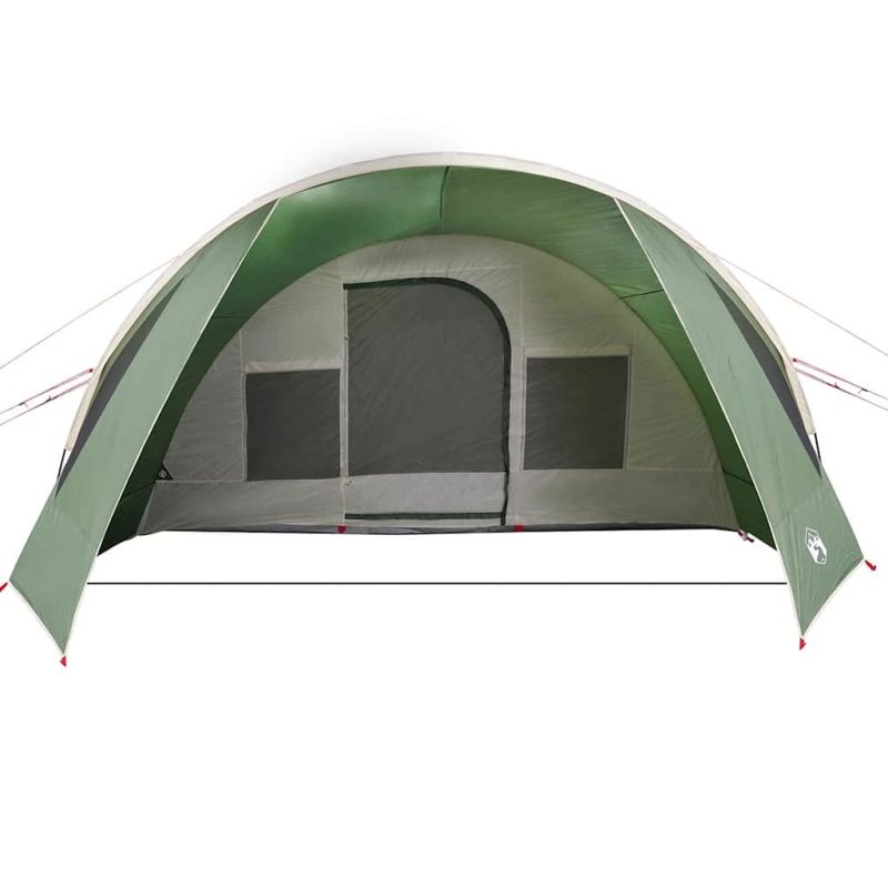 vidaXL Tuneļveida telts ar jumtu Zaļš un balts 778 x 356 x 210 cm