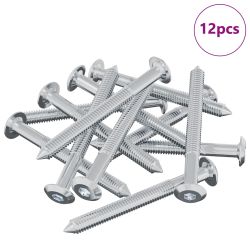 vidaXL Skrūve 12 pcs Sudraba M6 x 60 mm Tērauds