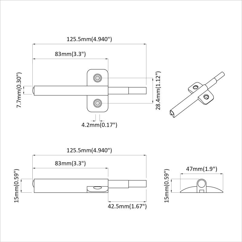 vidaXL Mīksta slēgšanas dampers 2 pcs Pelēka 125 x 47 x 15 mm PP
