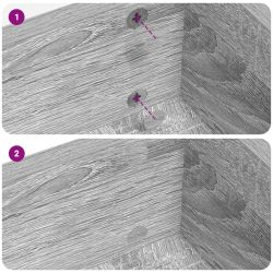 vidaXL Līmējošs skrūvju vāks 2 pcs Pelēks Sonoma DIA 20 x 0,5 mm