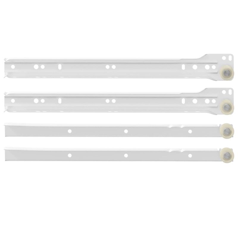 vidaXL Kastīšu sliede 2 pcs Balts 300 mm Tērauds