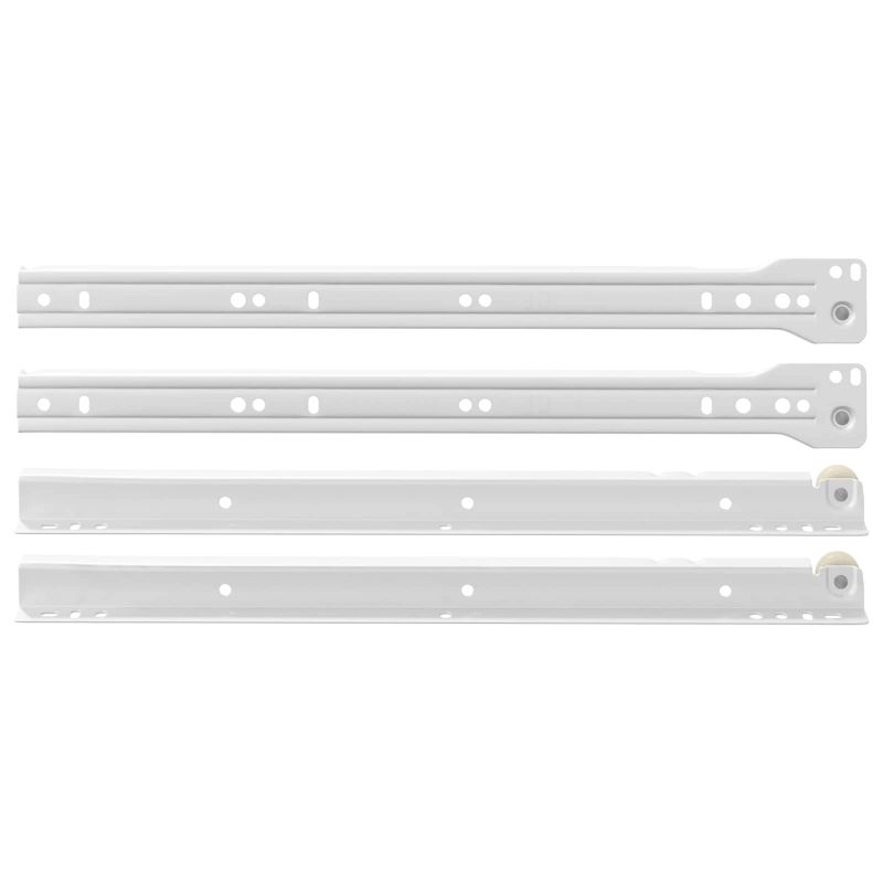 vidaXL Kastīšu sliede 12 pcs Balts 350 mm Tērauds