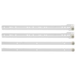 vidaXL Kastīšu sliede 2 pcs Balts 400 mm Tērauds