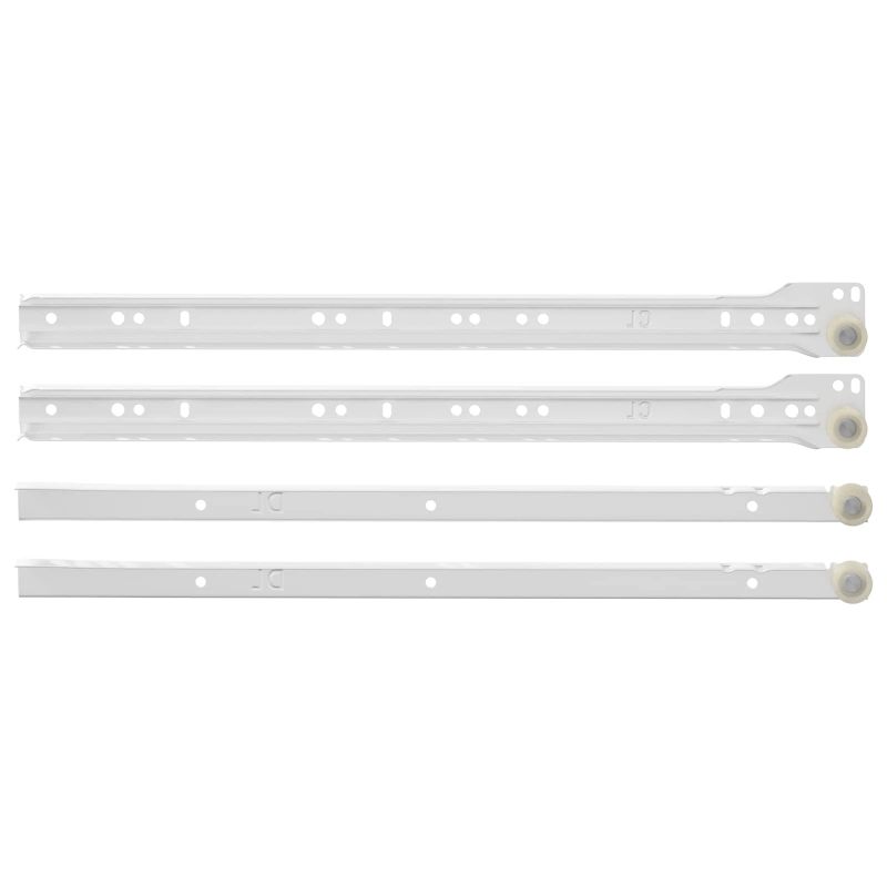 vidaXL Kastīšu sliede 2 pcs Balts 400 mm Tērauds