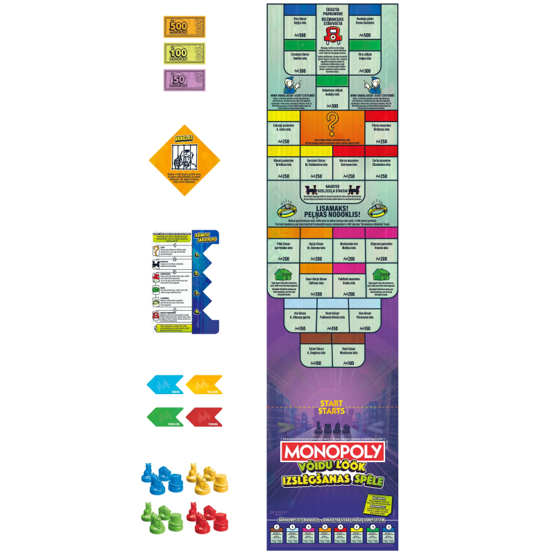 MONOPOLY Galda spēle Knockout ,igauņu un latviešu valodā,