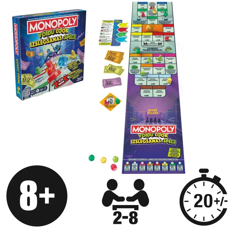 MONOPOLY Galda spēle Knockout ,igauņu un latviešu valodā,