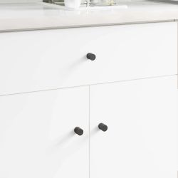 vidaXL Skapja rokturis 2 pcs Melna 18 x 23 mm Dzelzs