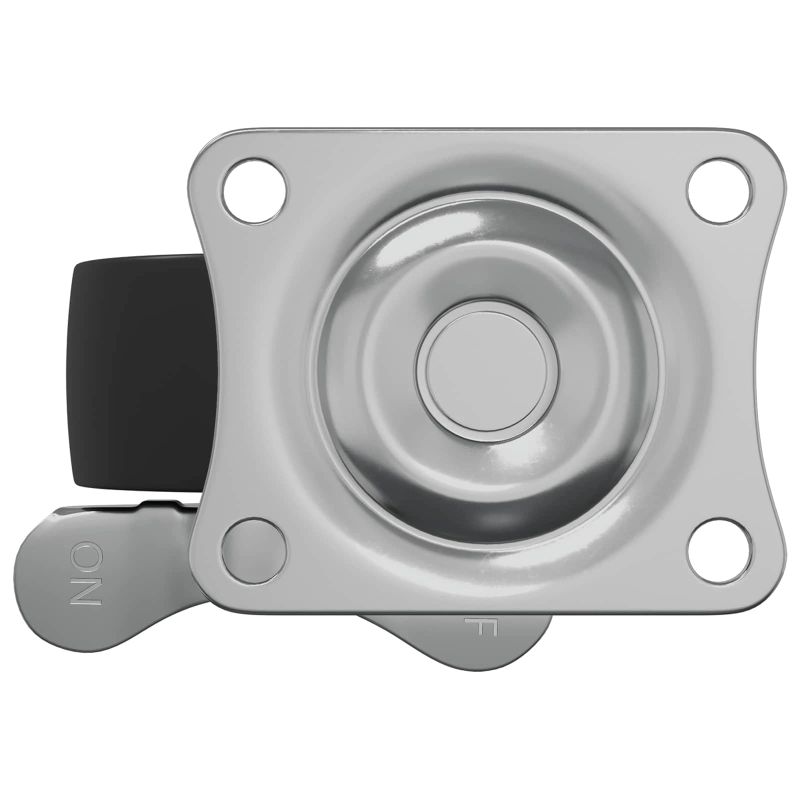 vidaXL Ritenis 2 pcs Melns un sudraba 50,7 x 50,7 x 24,4 mm