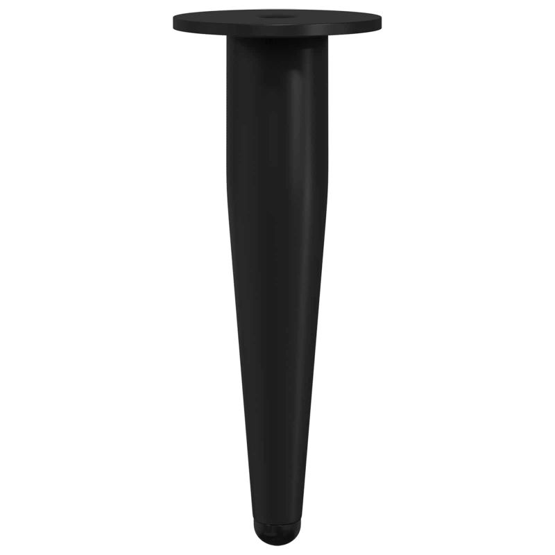 vidaXL Mēbeļu kājas 2 pcs Melna DIA 40 x 98 mm Dzelzs