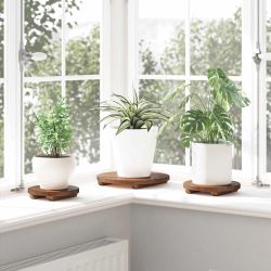 vidaXL Augu sols 3 pcs Brūna Mahagona koks