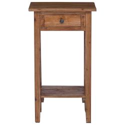 vidaXL Augu statīvs ar atvilktni Brūna 34 x 25 x 52 cm Mahagona koks