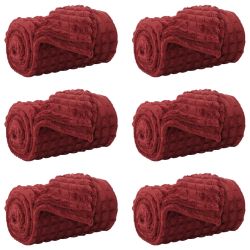 vidaXL Pledu segas 6 pcs Bordo sarkans 270 x 240 cm Flīss