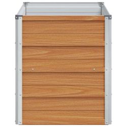 vidaXL Augstā puķu kaste Gaiši brūns 100 x 40 x 45 cm Cinkots tērauds
