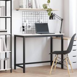 vidaXL galds Balts 100 x 50 x 77 cm Inženieru koks un tērauds