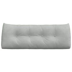 vidaXL Atpakaļ spilvens Gaiši pelēks 120 x 24 x 50 cm Samts