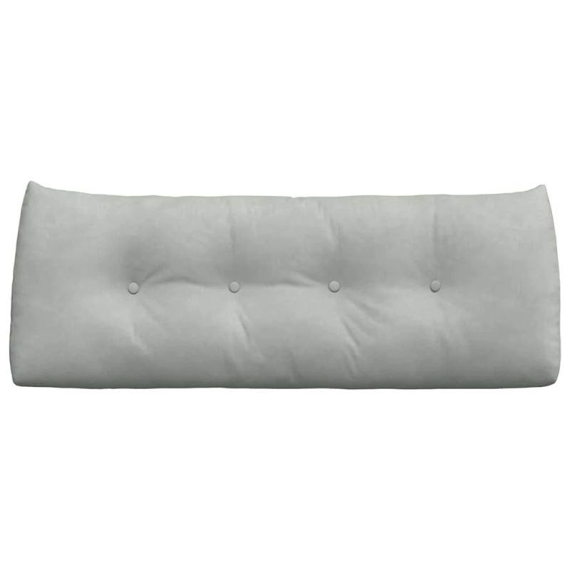 vidaXL Atpakaļ spilvens Gaiši pelēks 120 x 24 x 50 cm Samts