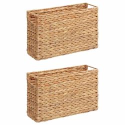 vidaXL Žurnālu grozi 2 pcs Dabiska 39 x 14 x 25 cm Ūdens hiacintes