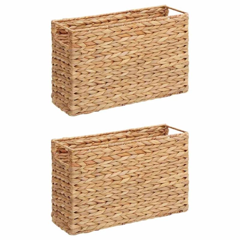 vidaXL Žurnālu grozi 2 pcs Dabiska 39 x 14 x 25 cm Ūdens hiacintes