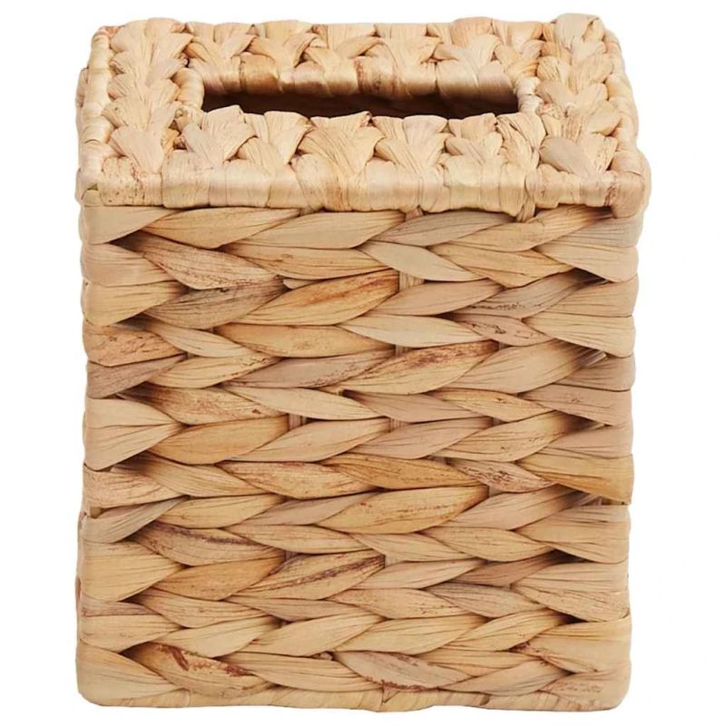 vidaXL Salvetes kastes vāki 2 pcs Ūdens hiacintes 14,5 x 14,5 x 15 cm