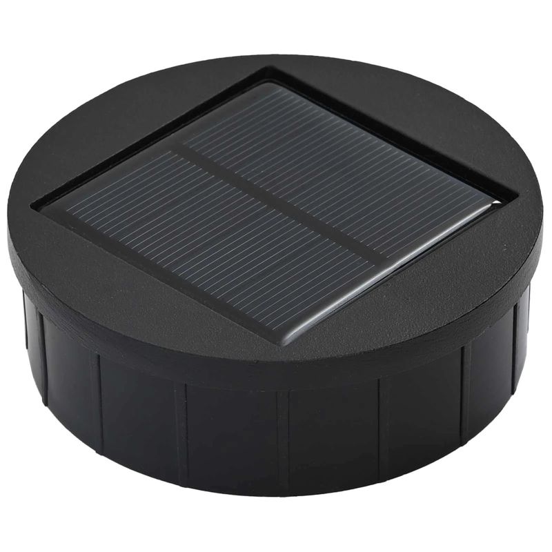 vidaXL Saules LED ceļa gaisma 2 pcs Melna Auksti velmēts tērauds